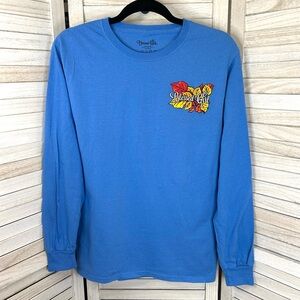 Blessed Girl Christian Bible Verse Graphic Long Sleeve T Shirt Cotton Blue New